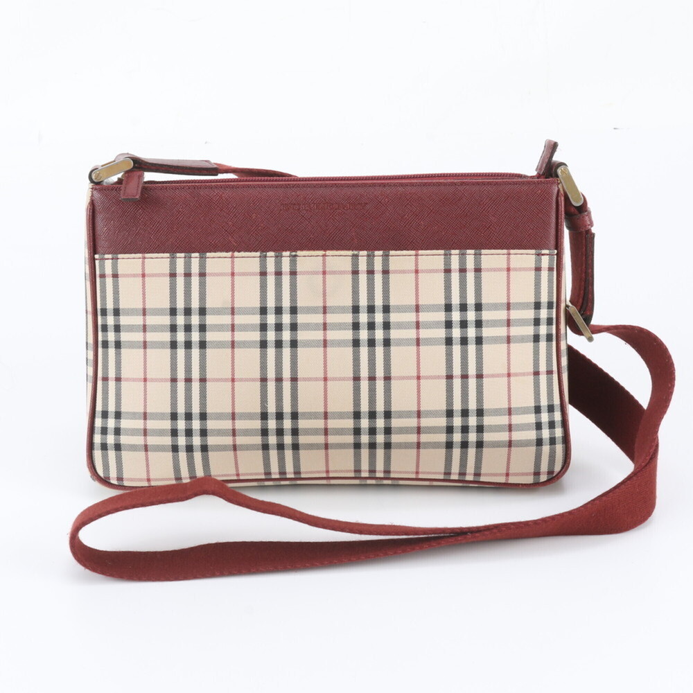 Burberry Nova Check Leather Shoulder Bag, Handbag, Tote Bag for Women